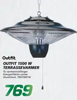 Coop Byggmix Outfit Outfit 1500 W Terrassevarmer tilbud