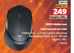 POWER logitech M330 trådløs mus tilbud