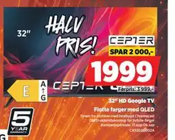 POWER CEPTER 32 HD Google TV tilbud