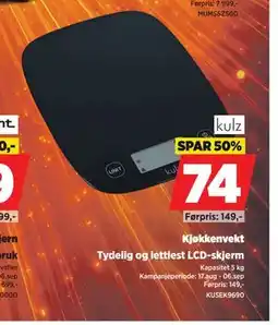 POWER kulz Kjøkkenvekt tilbud