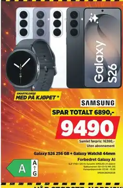 POWER SAMSUNG Galaxy S26 256 GB + Galaxy Watch8 44mm tilbud
