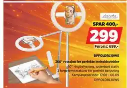 POWER 10 ringbelysning, justerbart stativ tilbud