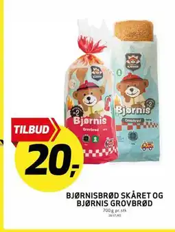 Bunnpris BJØRNISBRØD SKÅRET OG BJØRNIS GROVBRØD tilbud