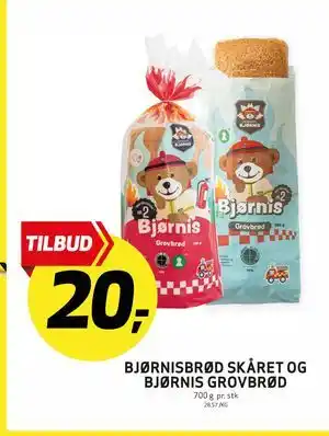 Bunnpris BJØRNISBRØD SKÅRET OG BJØRNIS GROVBRØD tilbud