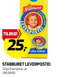 Bunnpris STABBURET LEVERPOSTEI tilbud