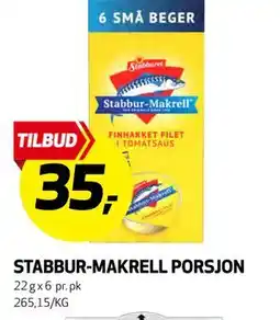Bunnpris STABBUR-MAKRELL PORSJON tilbud