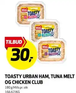 Bunnpris TOASTY URBAN HAM, TUNA MELT OG CHICKEN CLUB tilbud