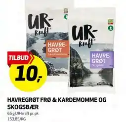 Bunnpris HAVREGRØT FRØ & KARDEMOMME OG SKOGSBÆR tilbud