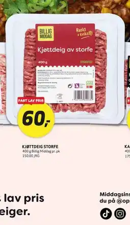 Bunnpris KJØTTDEIG STORFE tilbud