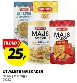 Bunnpris UTVALGTE MAISKAKER tilbud