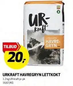 Bunnpris URKRAFT HAVREGRYN LETTKOKT tilbud