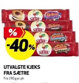 Bunnpris UTVALGTE KJEKS FRA SÆTRE tilbud