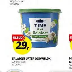 Bunnpris SALATOST URTER OG HVITLØK tilbud