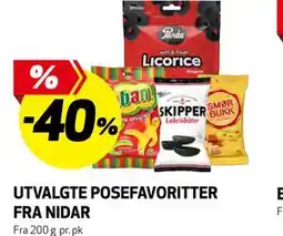 Bunnpris UTVALGTE POSEFAVORITTER FRA NIDAR tilbud
