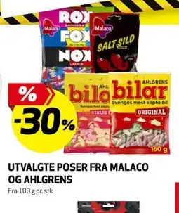 Bunnpris UTVALGTE POSER FRA MALACO OG AHLGRENS tilbud