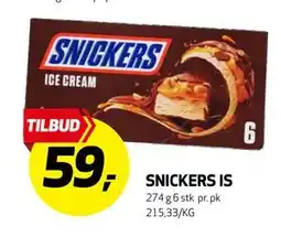 Bunnpris SNICKERS IS tilbud