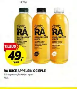 Bunnpris RÅ JUICE APPELSIN OG EPLE tilbud