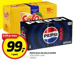Bunnpris PEPSI MAX OG SOLO SUPER tilbud