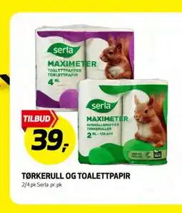 Bunnpris TØRKERULL OG TOALETTPAPIR tilbud