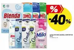 Bunnpris UTVALGTE OMO, BLENDA, COMFORT OG MILO tilbud