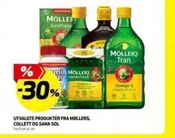 Bunnpris UTVALGTE PRODUKTER FRA MØLLERS, COLLETT OG SANA SOL tilbud