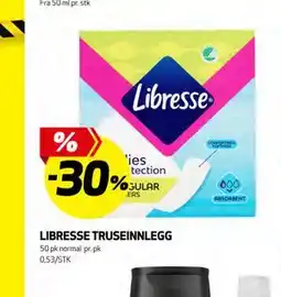 Bunnpris LIBRESSE TRUSEINNLEGG tilbud