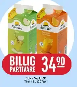 Rema 1000 SUNNIVA JUICE tilbud