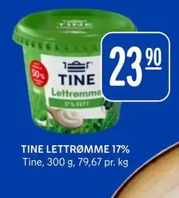 Rema 1000 TINE LETTRØMME 17% tilbud
