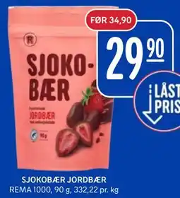 Rema 1000 SJOKOBÆR JORDBÆR tilbud