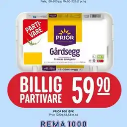 Rema 1000 PRIOR EGG 15PK tilbud