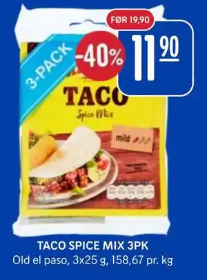 Rema 1000 TACO SPICE MIX 3PK tilbud