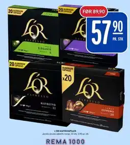Rema 1000 L'OR KAFFEKAPSLER tilbud