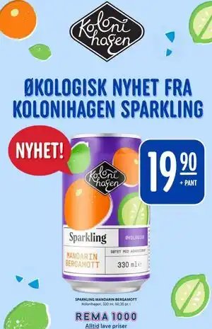 Rema 1000 SPARKLING MANDARIN BERGAMOTT tilbud