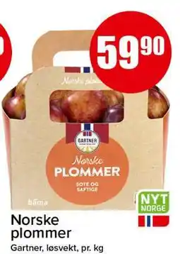 Spar Norske plommer tilbud