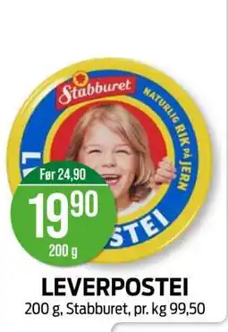 Kiwi LEVERPOSTEI tilbud