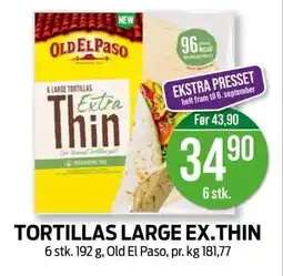 Kiwi TORTILLAS LARGE EX.THIN tilbud