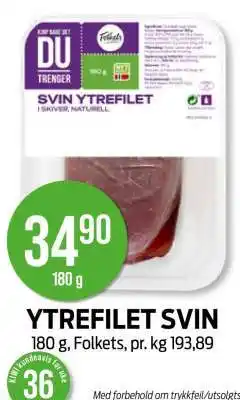 Kiwi YTREFILET SVIN tilbud