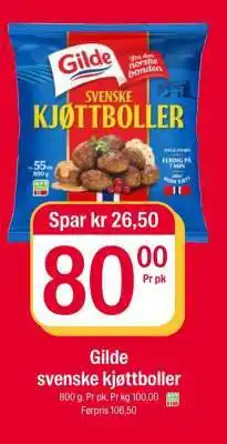 Coop Extra Gilde svenske kjøttboller tilbud