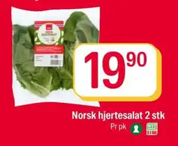 Coop Extra Norsk hjertesalat 2 stk tilbud