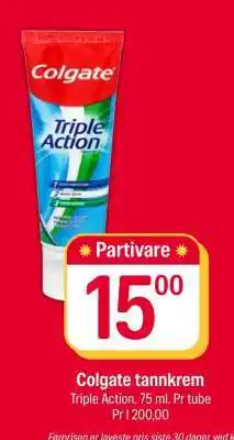 Coop Extra COLGATE TANNKREM tilbud