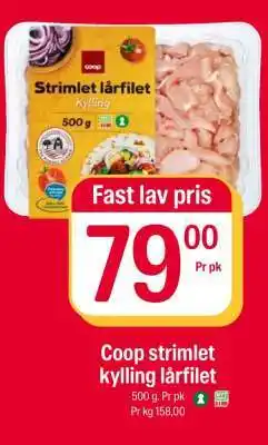 Coop Extra Coop strimlet kylling lårfilet tilbud