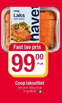 Coop Extra Coop laksefilet tilbud
