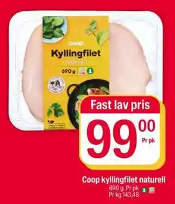 Coop Extra Coop kyllingfilet naturell tilbud