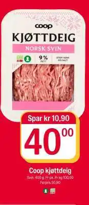 Coop Extra Coop kjøttdeig tilbud