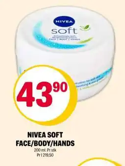 Coop Extra NIVEA SOFT FACE/BODY/HANDS tilbud