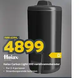 Megaflis Høiax Carbon Light 200 varmtvannsbereder tilbud