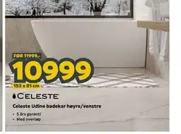 Megaflis Celeste Udine badekar høyre/venstre tilbud