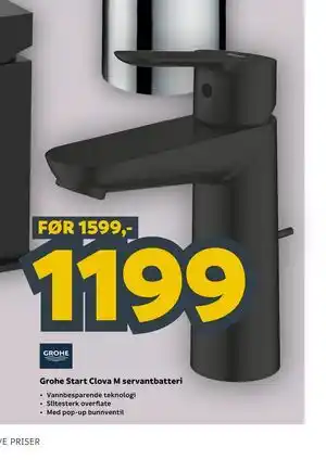 Grohe Start Clova M servantbatteri