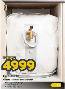 Megaflis Celeste Tech 120B benkebereder tilbud