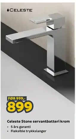 Megaflis Celeste Stone servantbatteri krom tilbud